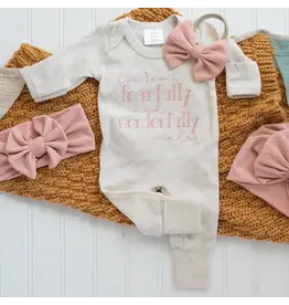 Wonderfully Made Wonderfully Made- Fearfully & Wonderfully Made Pink Romper
