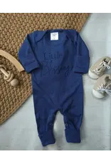 Wonderfully Made Wonderfully Made- Little Blessing Blue Romper: NB