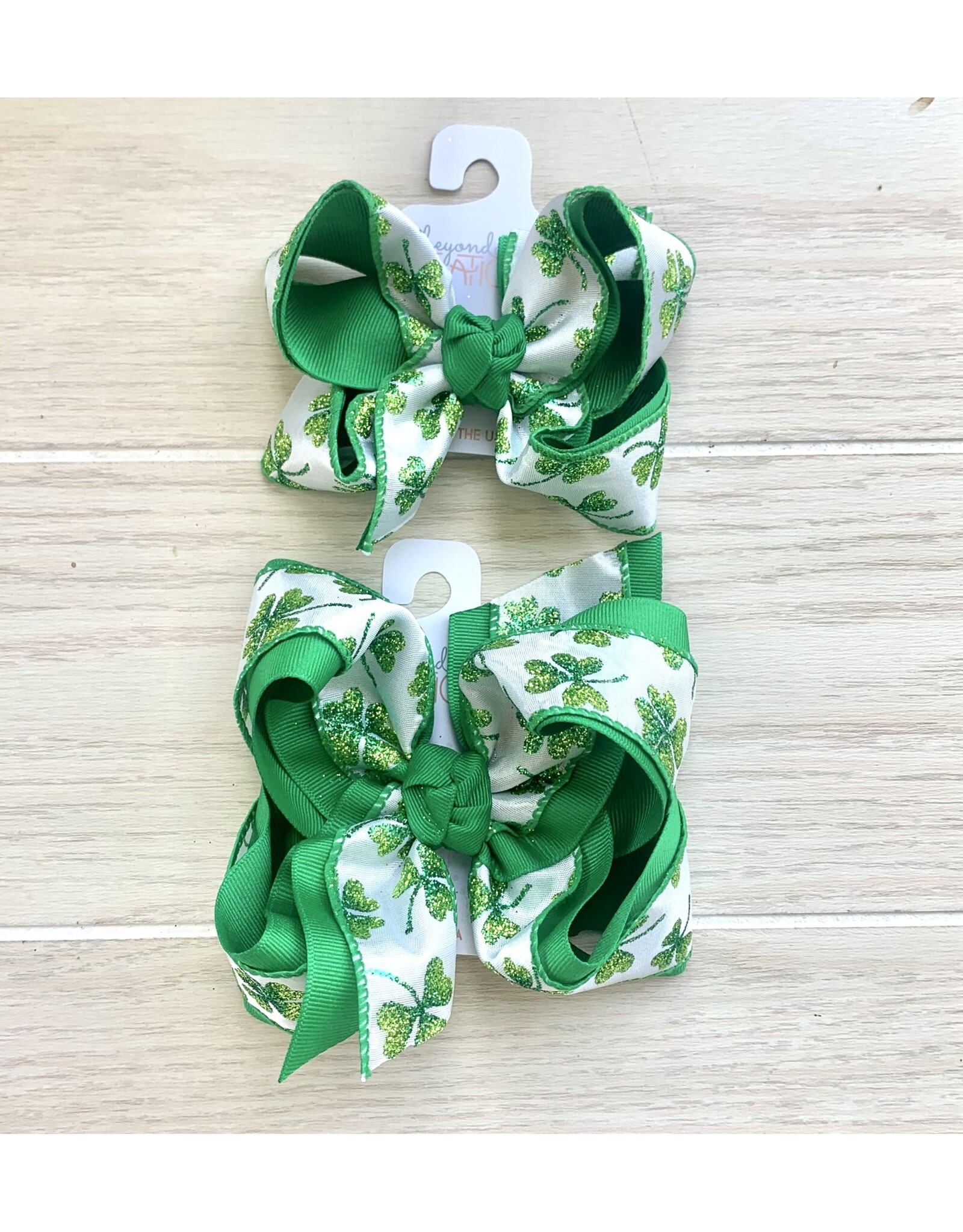 Beyond Creations Beyond Creations- Lucky Shamrock Layered Bow