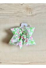 Beyond Creations Beyond Creations-  Pink & Green CloverRibbon 4.5" LG Knot Bow