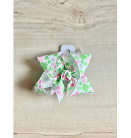 Beyond Creations Beyond Creations-  Pink & Green CloverRibbon 4.5" LG Knot Bow