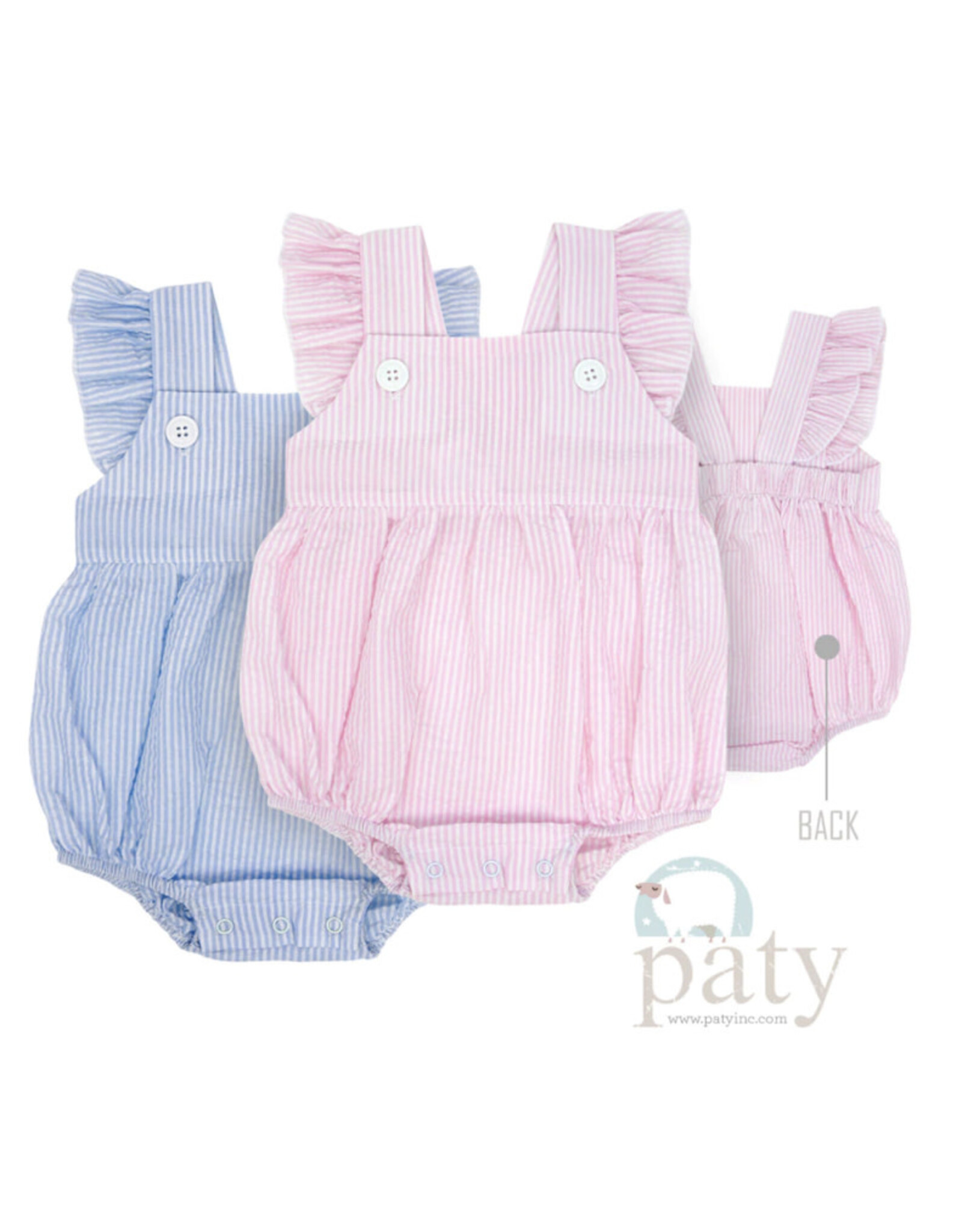 Paty Inc. Paty Inc.- Blue Angel Sleeve Seersucker Bubble