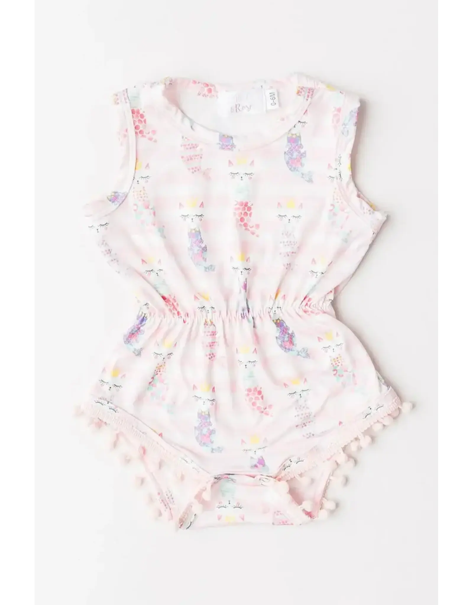 Mila & Rose Mila & Rose- Purr-maid Pom Pom Romper