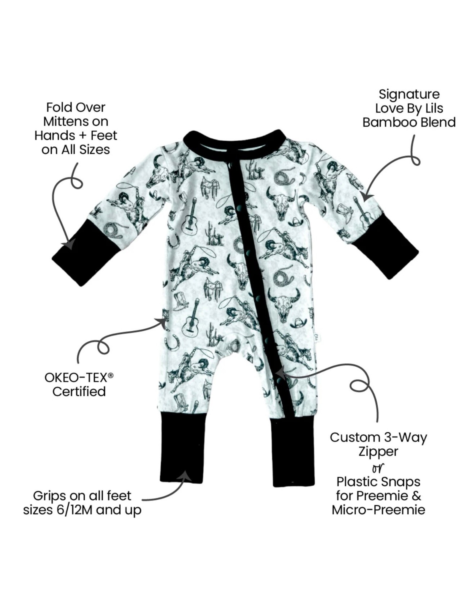 Laree + Co. LC- Hunter Bamboo Convertible Footie