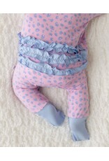 Laree + Co. LC- Lillian Leopard Bamboo Ruffle Convertible Footie
