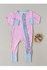 Laree + Co. LC- Lillian Leopard Bamboo Ruffle Convertible Footie