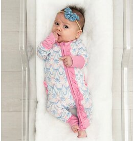 Laree + Co. LC- Vivian Bamboo Ruffle Convertible Footie