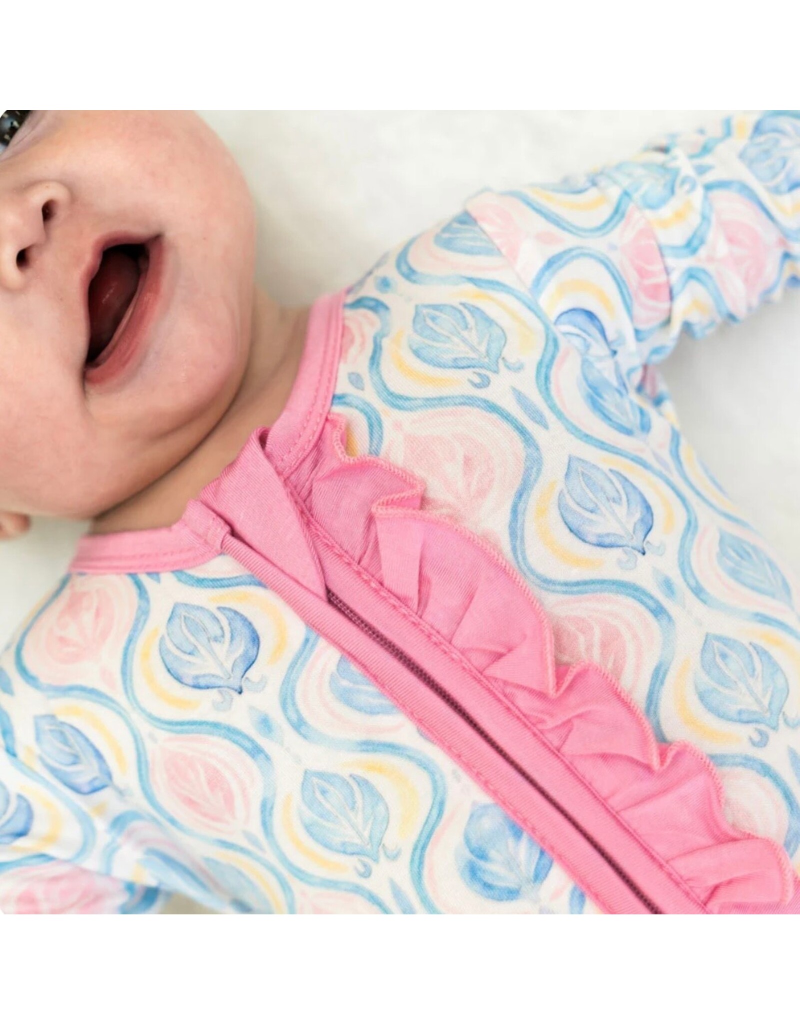 Laree + Co. LC- Kayliana Bamboo Ruffle Convertible Footie