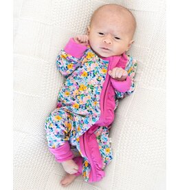 Laree + Co. LC- Anna Grace Bamboo Ruffle Convertible Footie