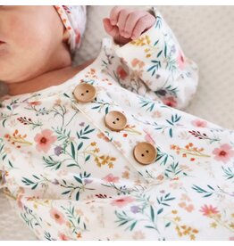 Caden Lane Caden Lane- Winnie’s Wildflowers Newborn Knot Gown & Hat Set