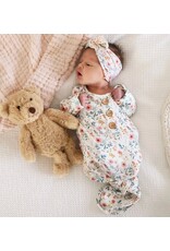 Caden Lane Caden Lane- Winnie’s Wildflowers Newborn Knot Gown & Hat Set