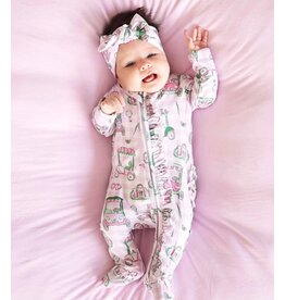 Caden Lane Caden Lane-  Birdie Babes Ruffle Zipper Footie