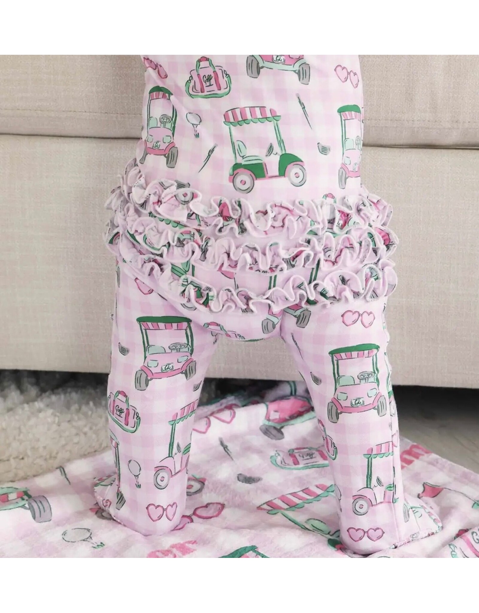 Caden Lane Caden Lane-  Birdie Babes Ruffle Zipper Footie