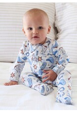 Caden Lane Caden Lane- Rodeo Dreams Blue Convertible Zip Romper