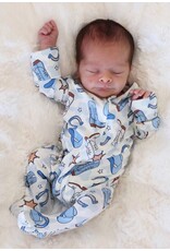 Caden Lane Caden Lane- Rodeo Dreams Blue Convertible Zip Romper