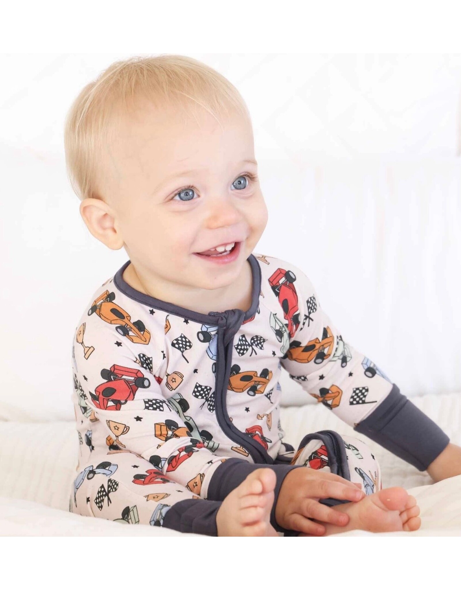 Caden Lane Caden Lane- Pit Crew Convertible Zip Romper