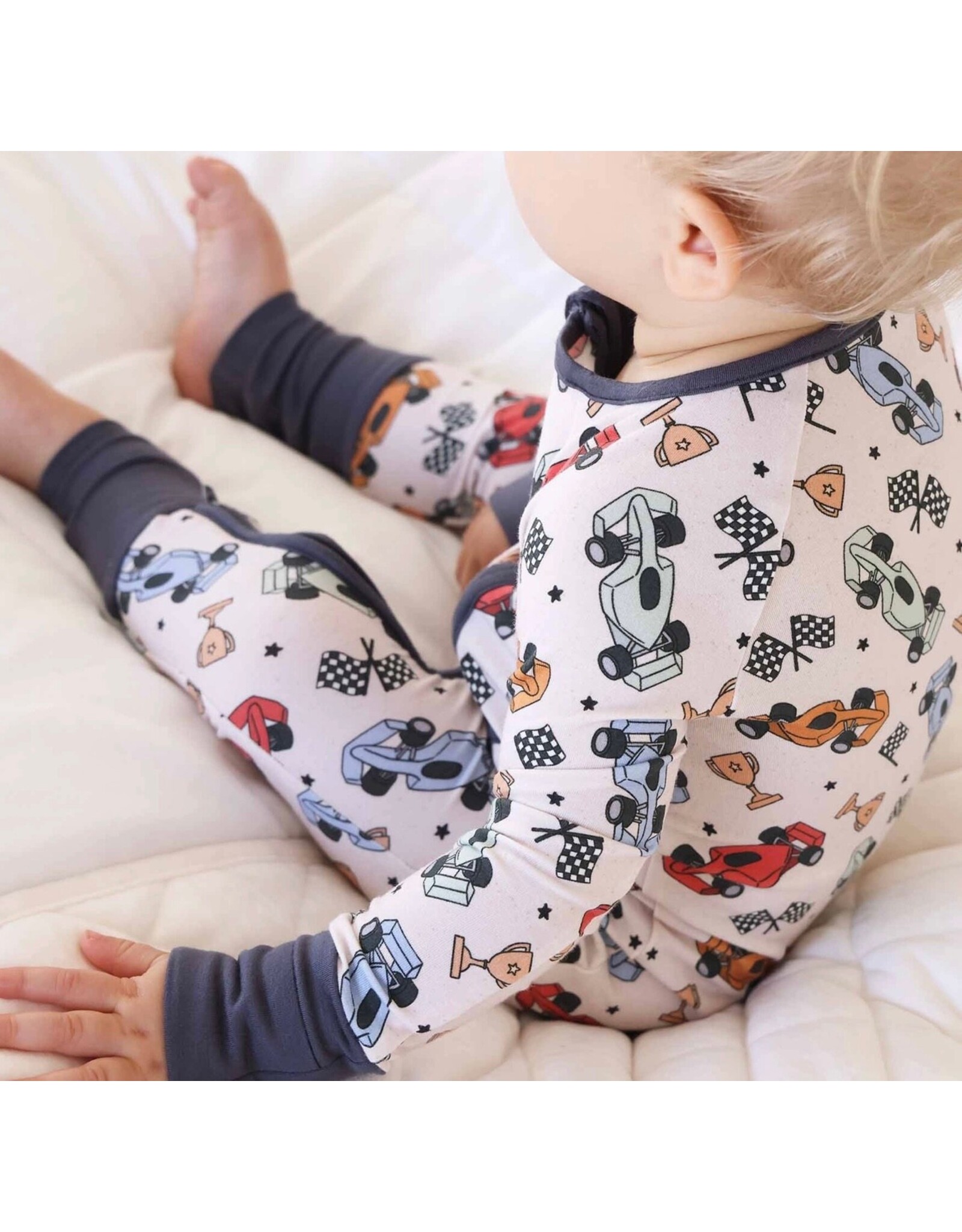 Caden Lane Caden Lane- Pit Crew Convertible Zip Romper