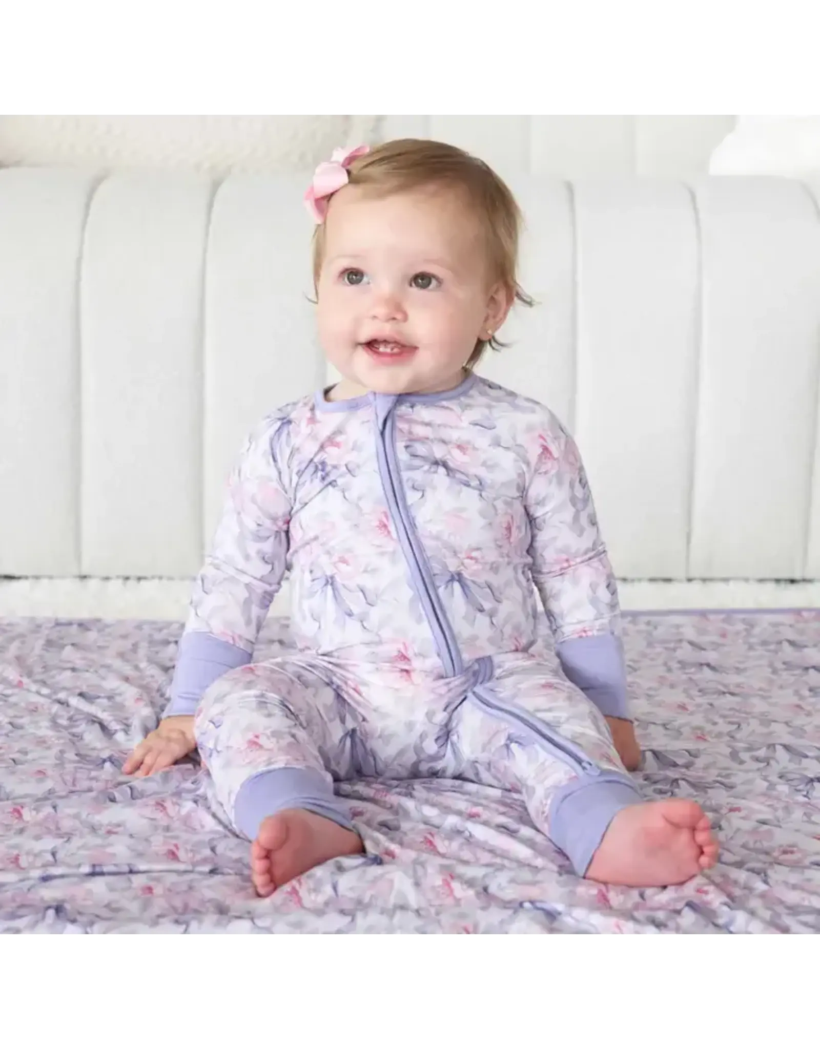 Caden Lane Caden Lane- Leighton's Lavender Convertible Zip Romper