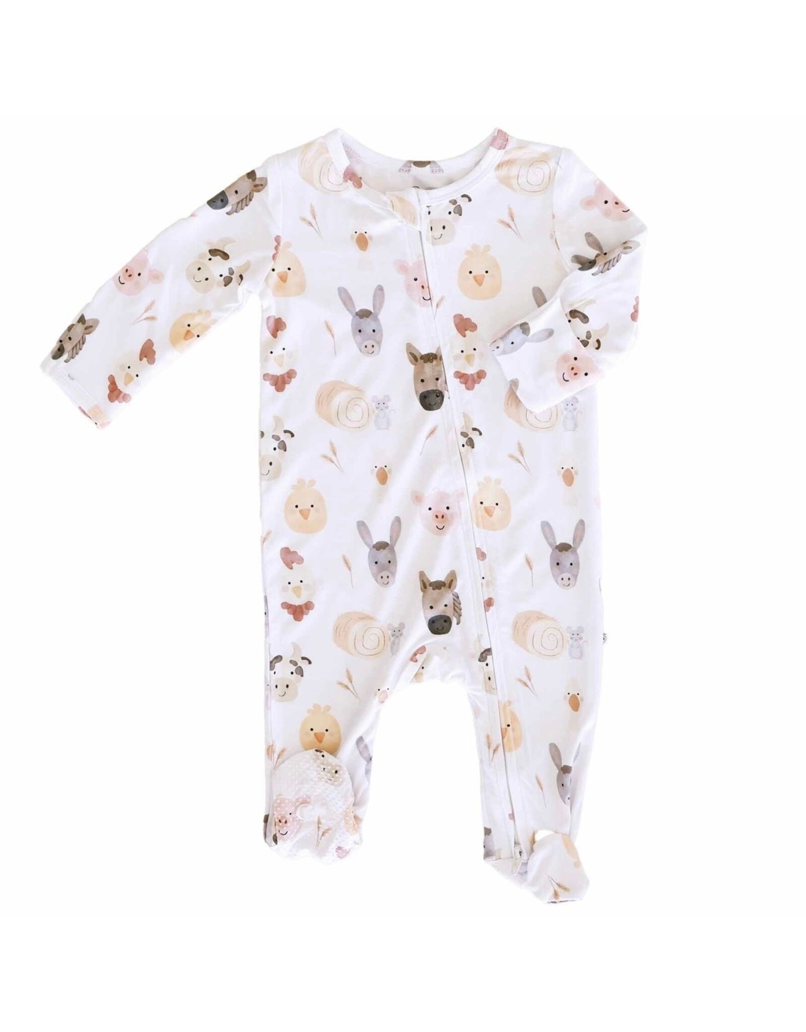Caden Lane Caden Lane- Barnyard Buddies Zipper Footie