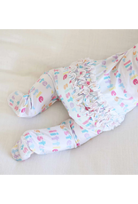 Caden Lane Caden Lane- Willow's Whimsy Floral Bamboo Zipper Ruffle Footie