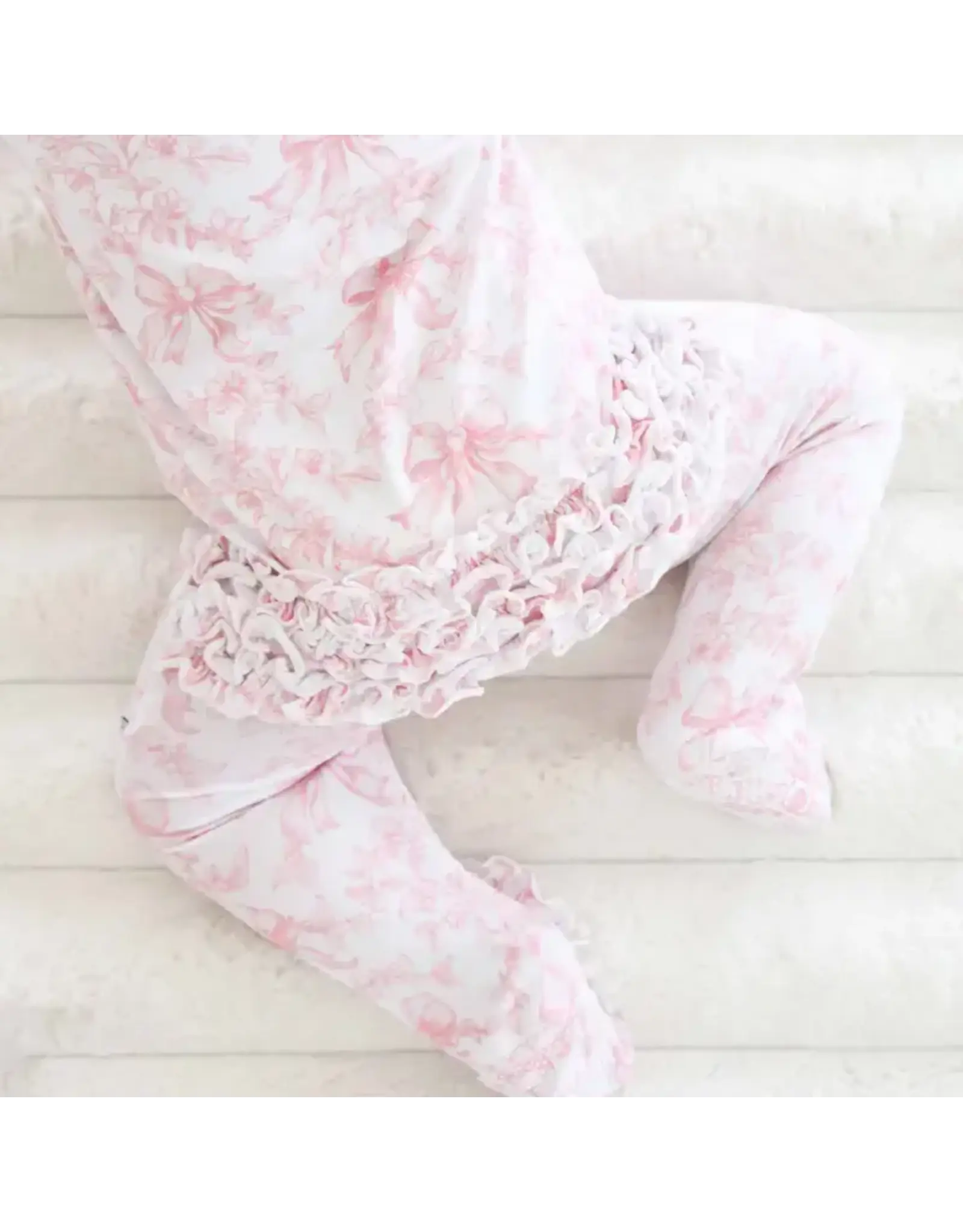 Caden Lane Caden Lane- Fancy Frills Ruffle Zipper Footie