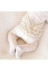 Caden Lane Caden Lane- Lovely Leopard Bamboo Waffle Ruffle Zipper Footie