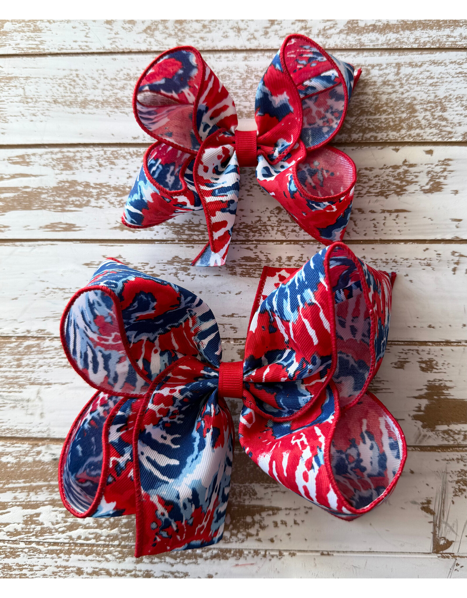 JP- Tie Dye RWB Print Bow