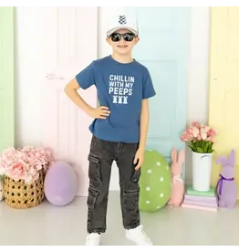 Sweet Wink- Chillin With My Peeps Easter Indigo S/S TShirt