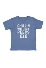 Sweet Wink- Chillin With My Peeps Easter Indigo S/S TShirt