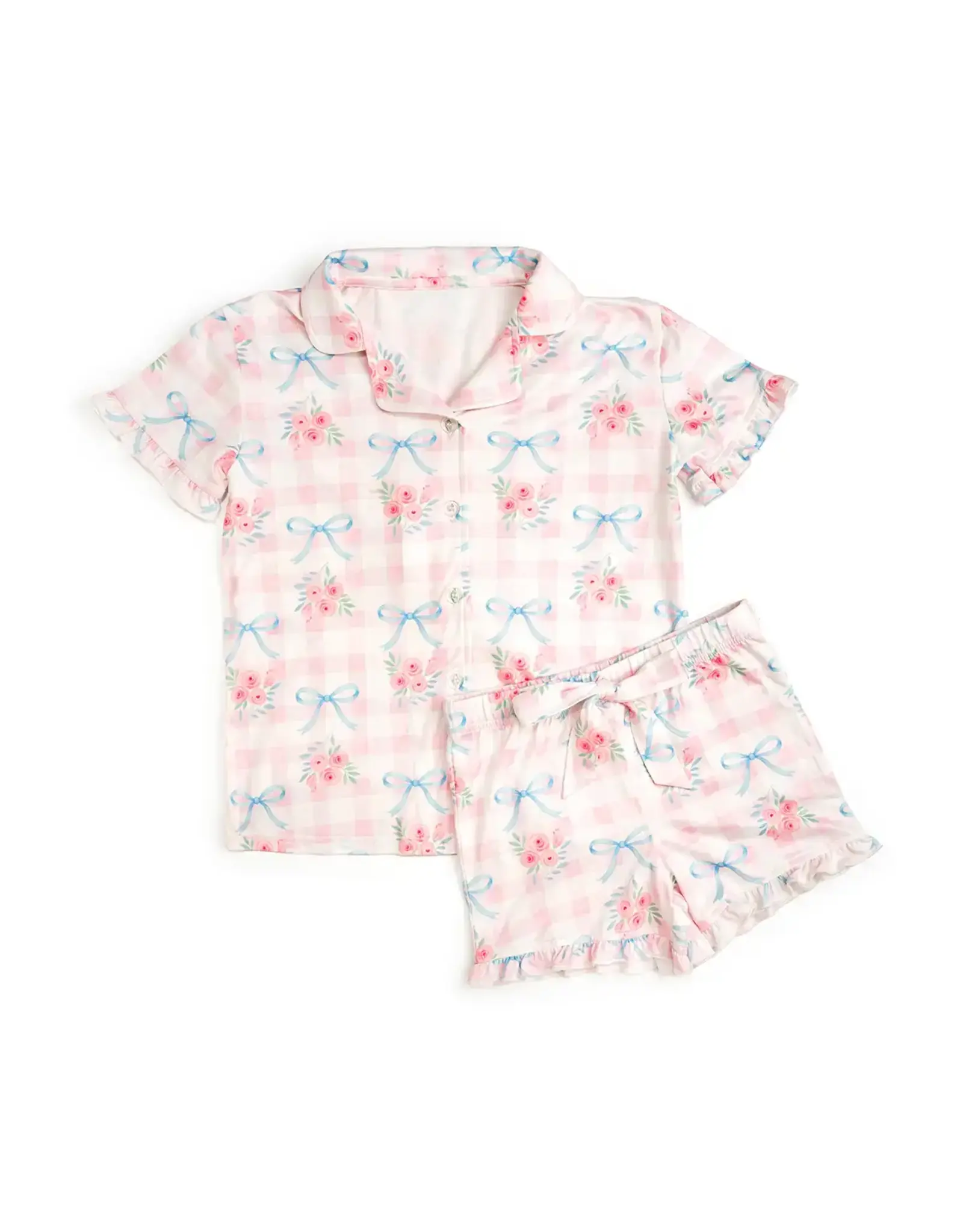 Sweet Wink- Gingham Trellis Lounge Set