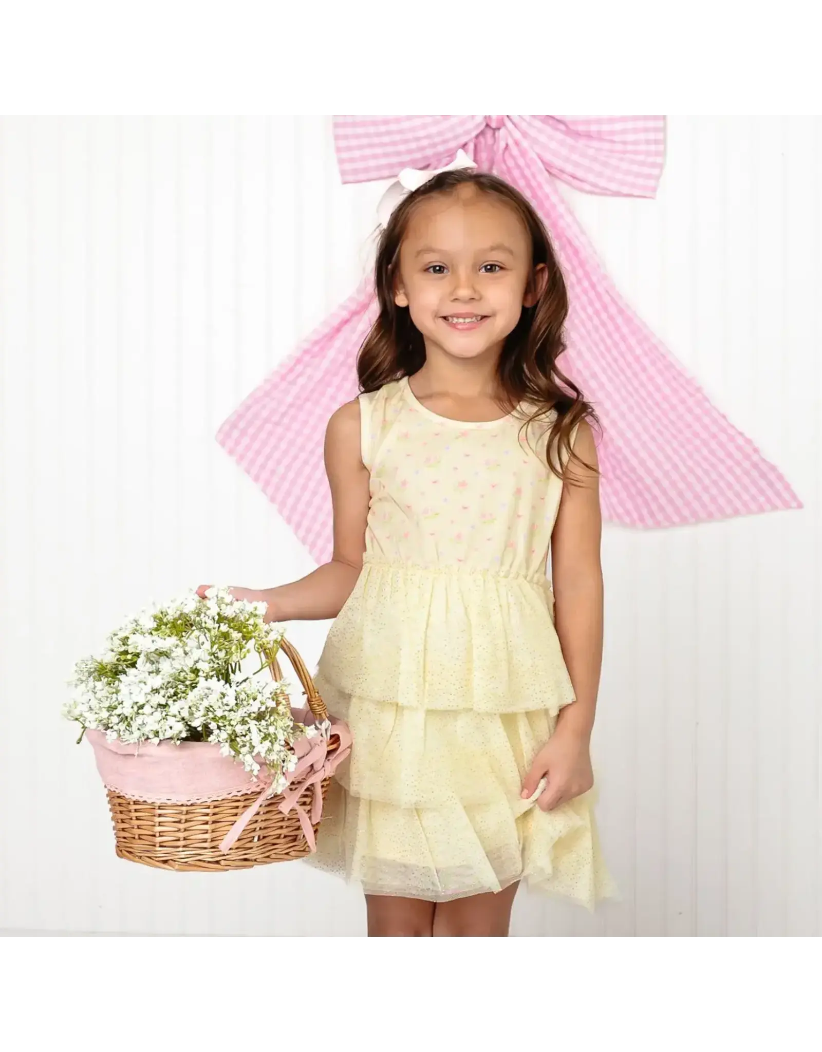 Sweet Wink- Lemon Floral Tank Tutu Dress