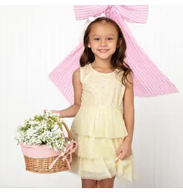 Sweet Wink- Lemon Floral Tank Tutu Dress