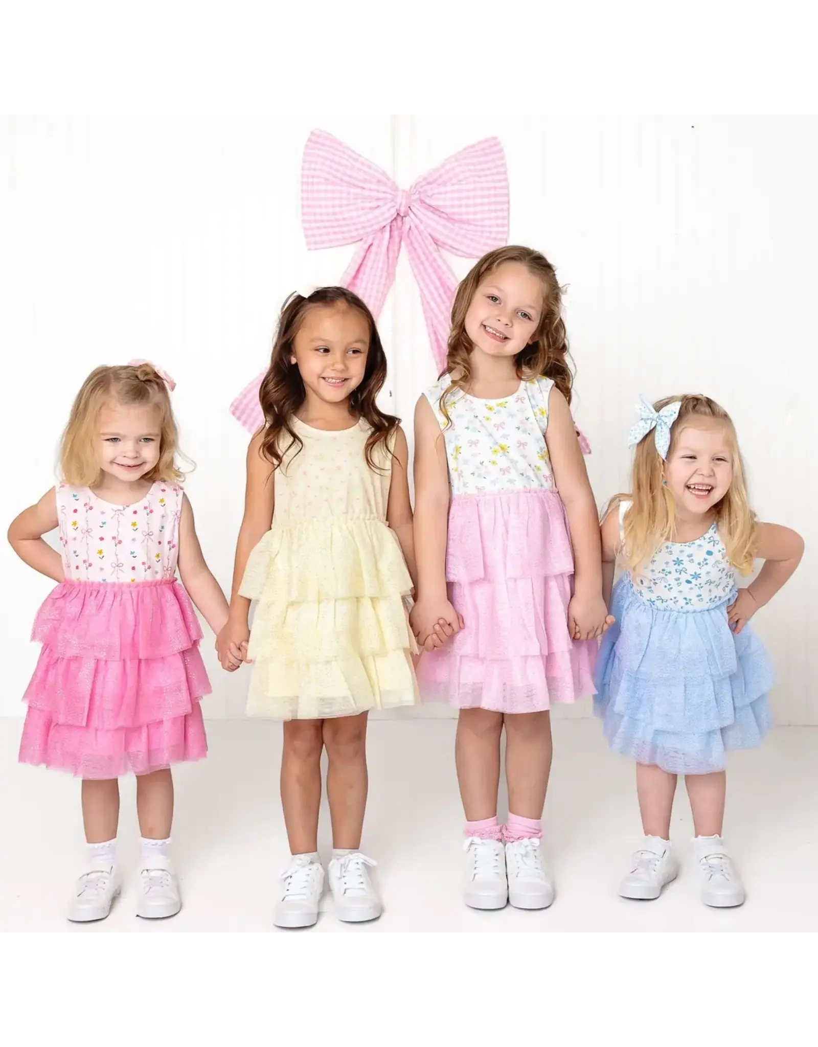 Sweet Wink- Sky Floral Tank Tutu Dress