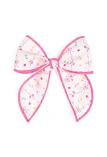 Sweet Wink- Peony Floral Bow Clip