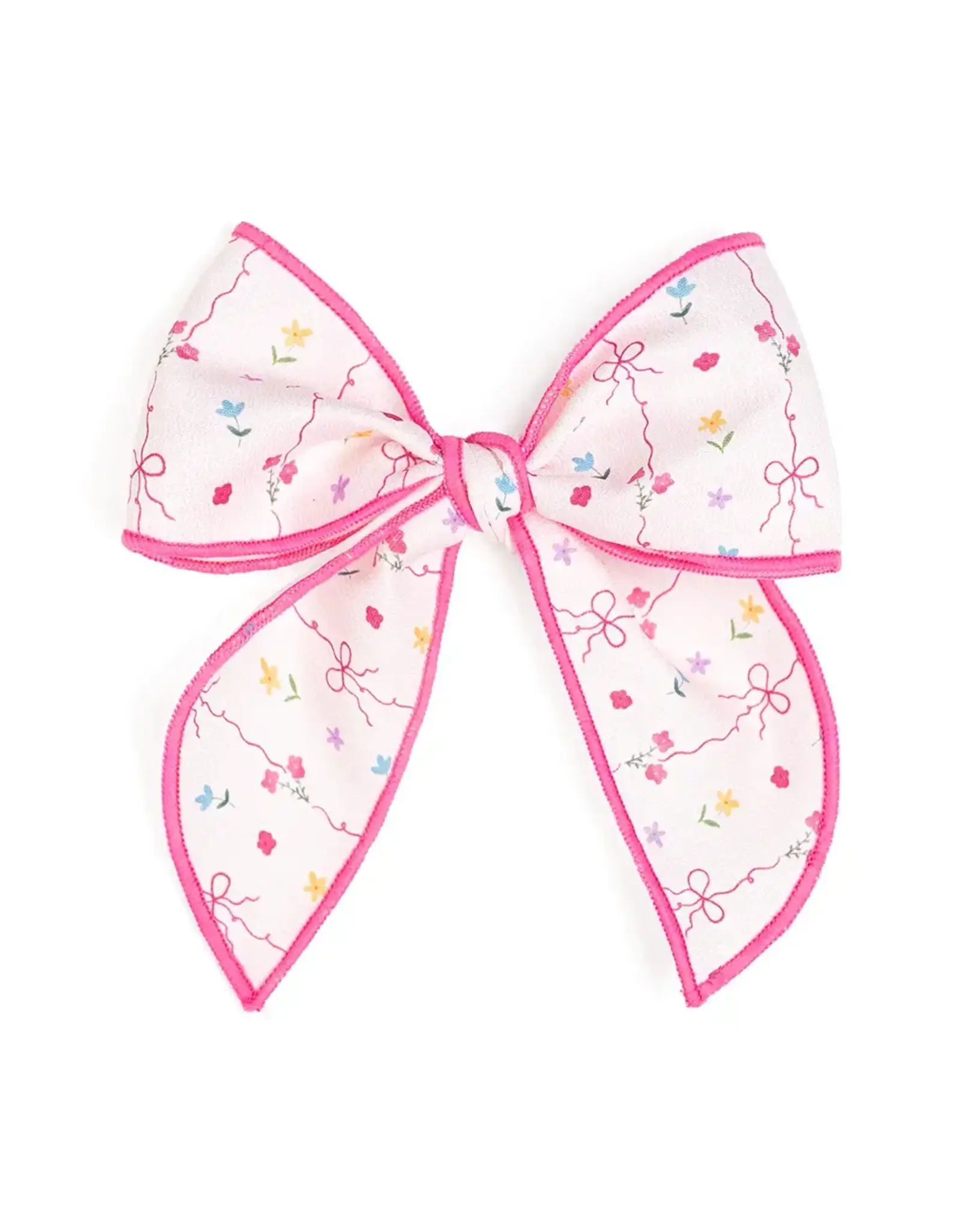 Sweet Wink- Peony Floral Bow Clip