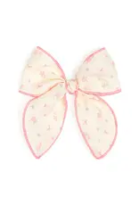 Sweet Wink- Lemon Floral Bow Clip