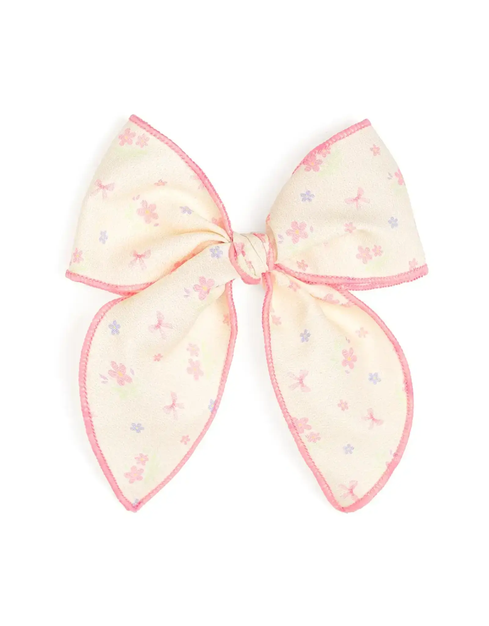 Sweet Wink- Lemon Floral Bow Clip