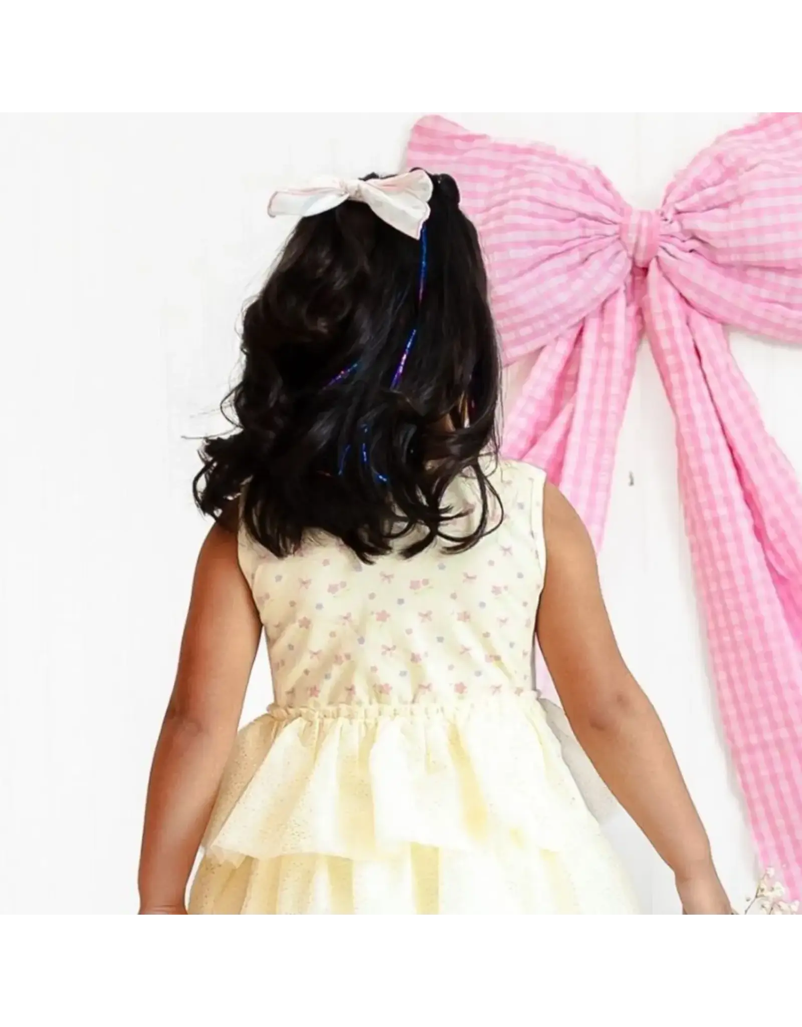 Sweet Wink- Lemon Floral Bow Clip