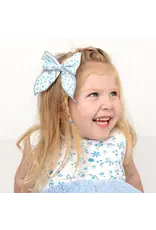 Sweet Wink- Sky Floral Bow Clip