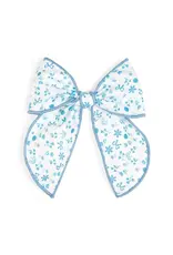 Sweet Wink- Sky Floral Bow Clip