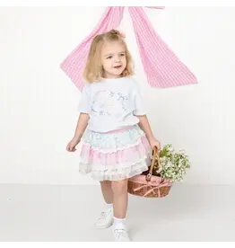 Sweet Wink- Floral & Bow Watercolor S/S Shirt