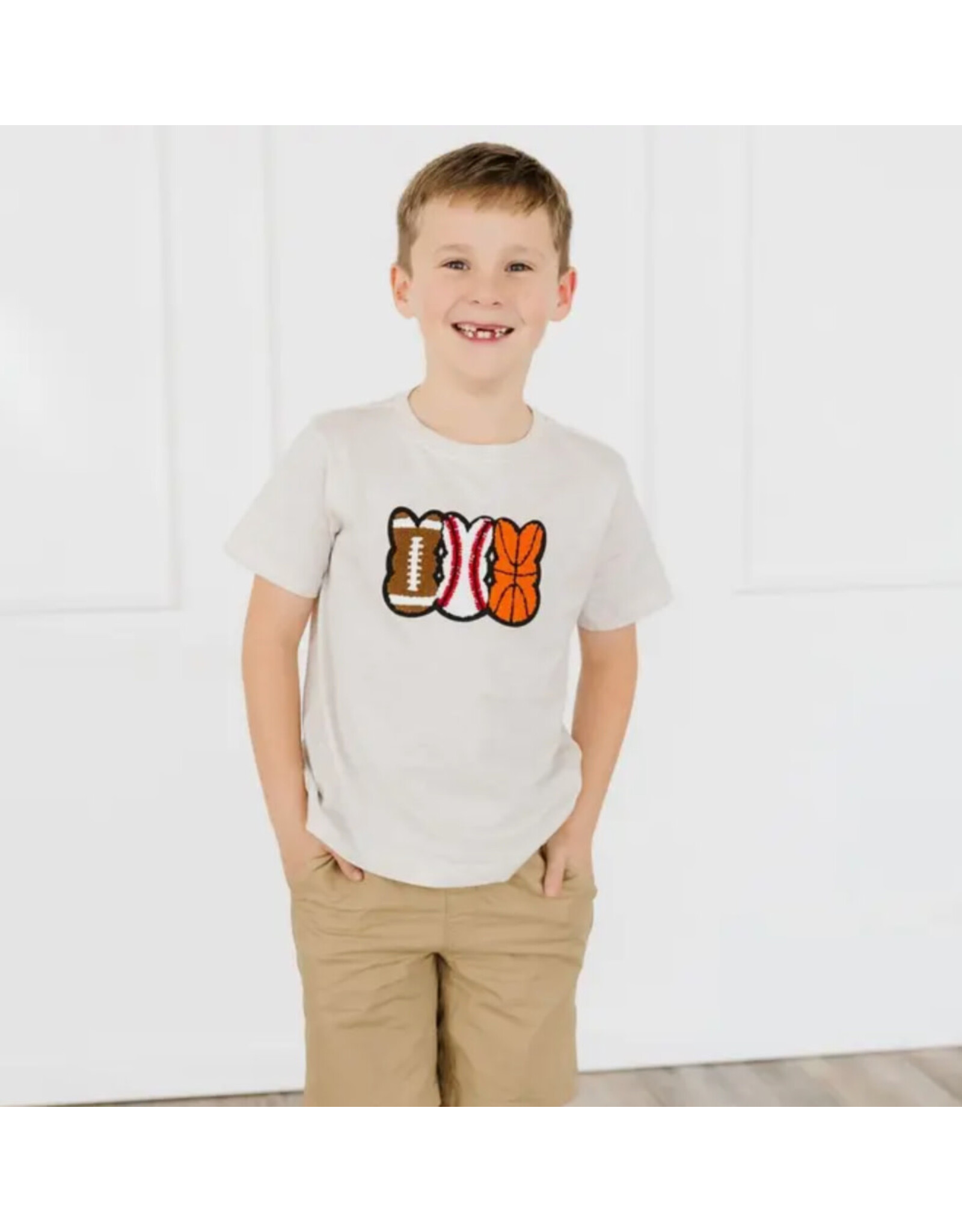 Sweet Wink- Sports Peeps Patch Easter S/S TShirt: Natural