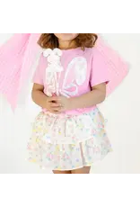 Sweet Wink- Lace Bunny Bow Patch Easter S/S TShirt: Pink