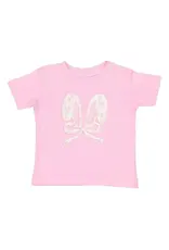 Sweet Wink Sweet Wink- Lace Bunny Bow Patch Easter S/S TShirt: Pink