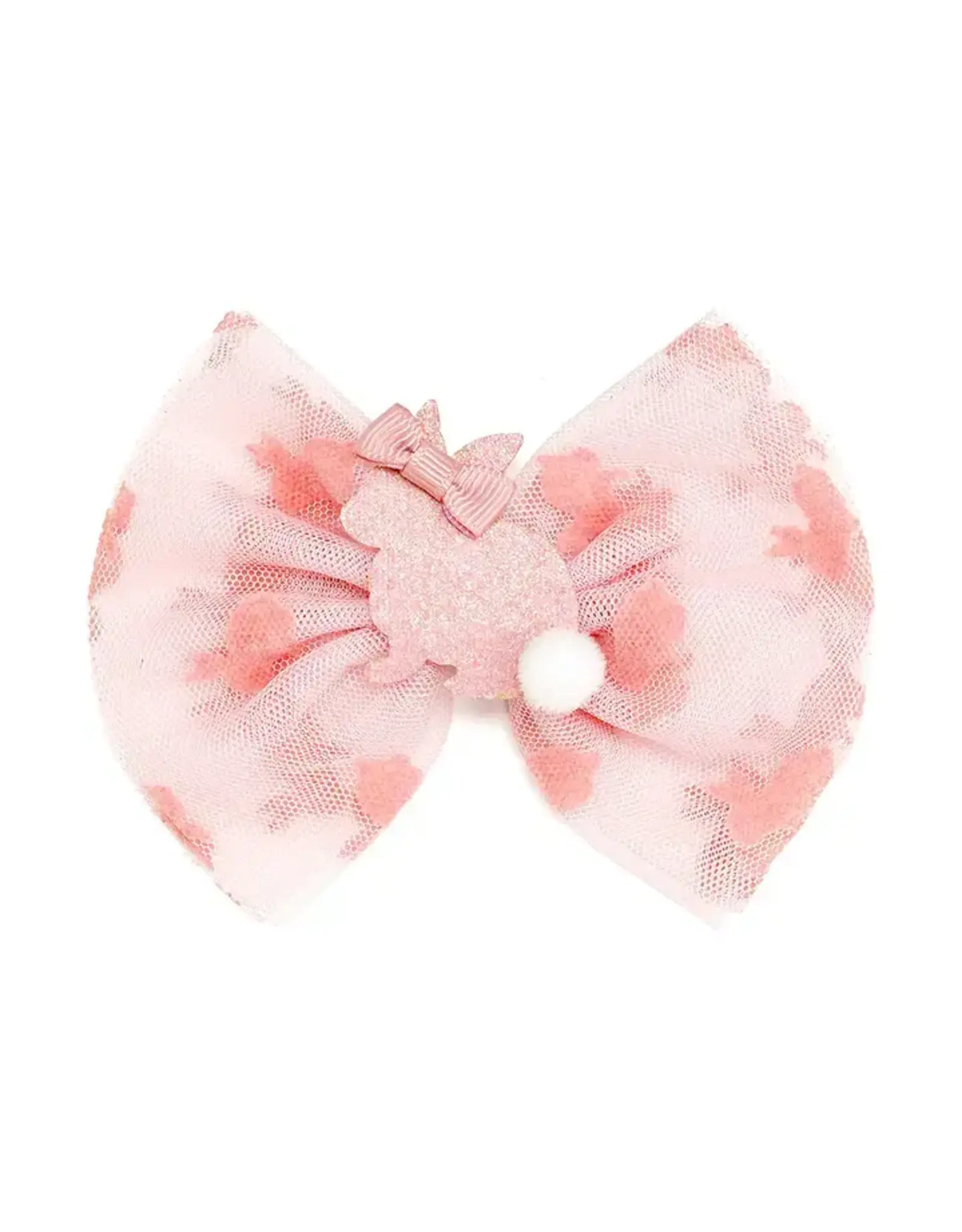Sweet Wink- Honey Bunny Tulle Bow Clip