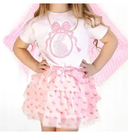 Sweet Wink- Bunny Locket Pearl Patch S/S TShirt: Ballet