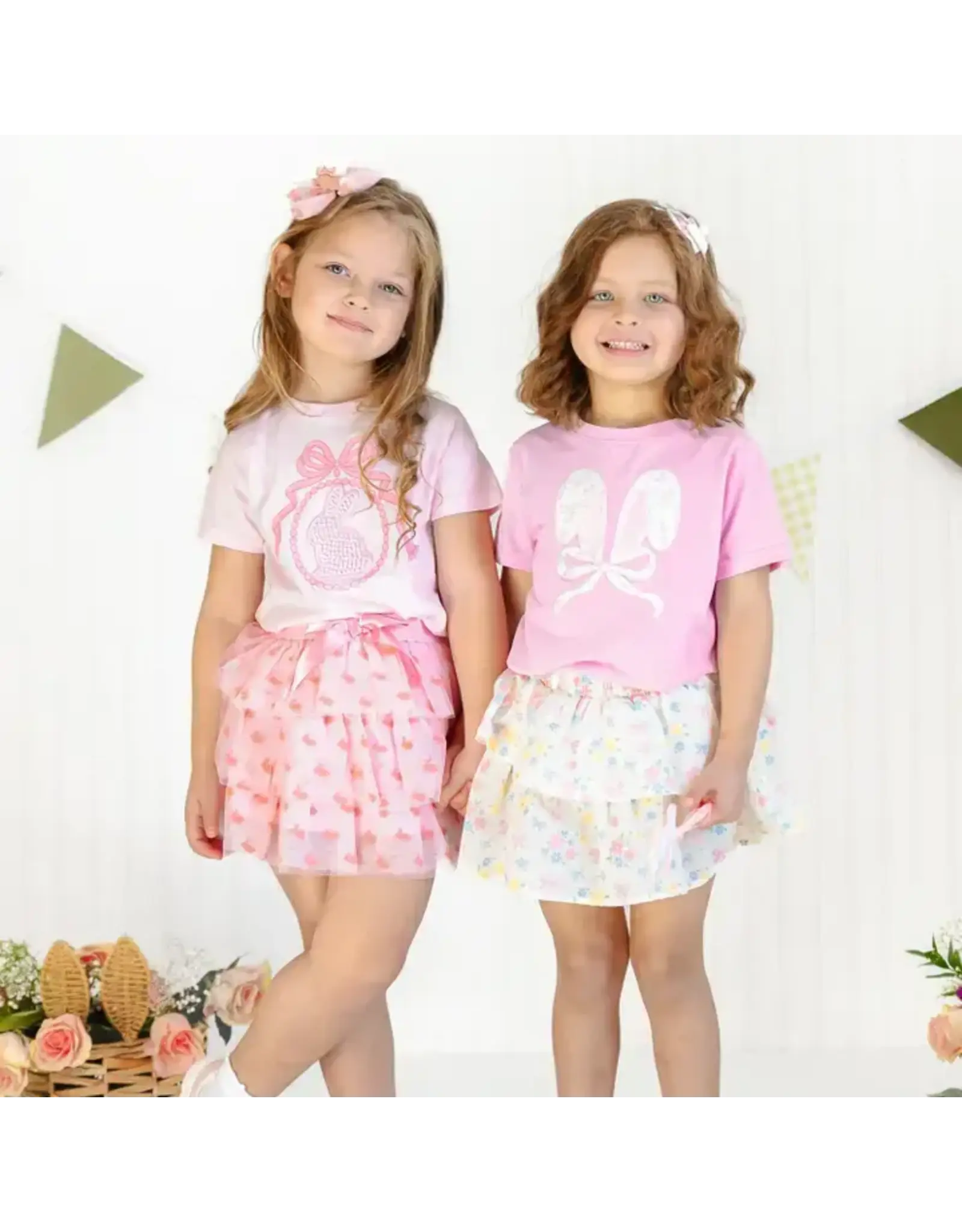 Sweet Wink- Bunny Locket Pearl Patch S/S TShirt: Ballet