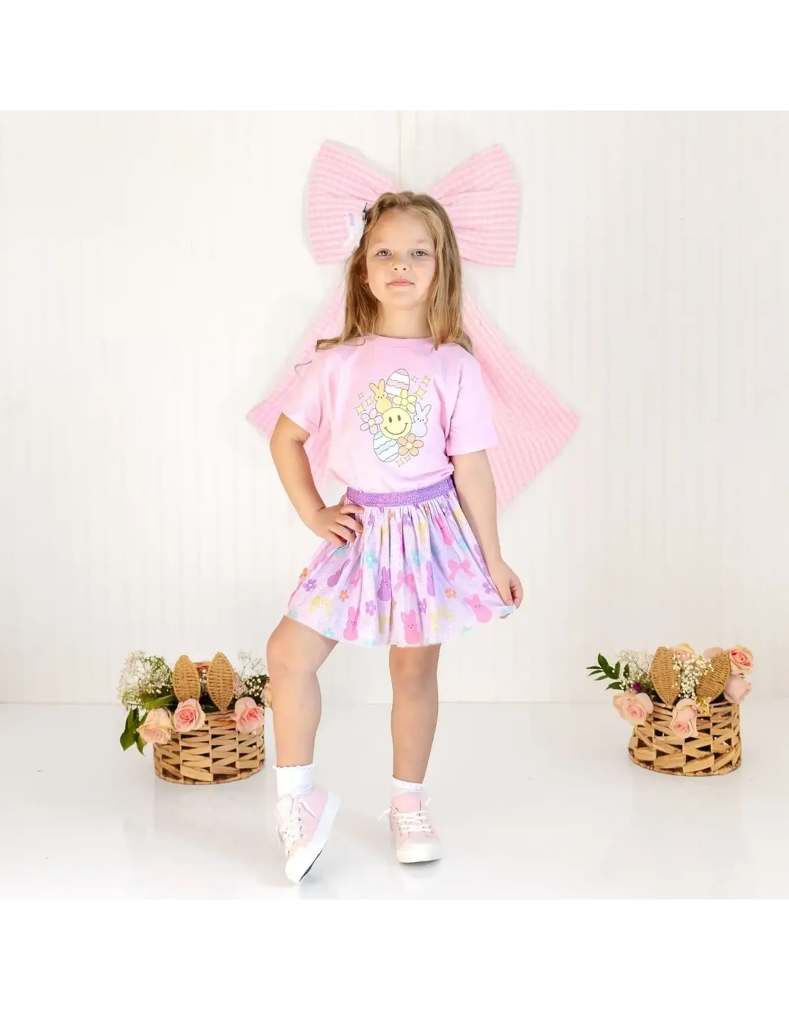 Sweet Wink- Easter Doodle Pink S/S TShirt