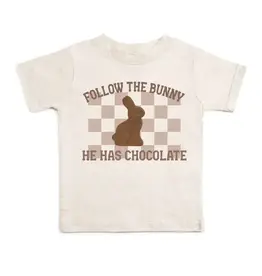 Sweet Wink- Chocolate Bunny S/S Shirt: Natural