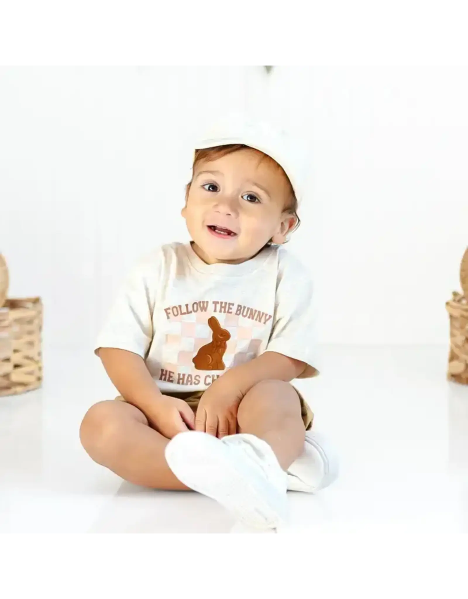 Sweet Wink Sweet Wink- Chocolate Bunny S/S Shirt: Natural